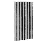 vidaXL Rideau insecte gris chenille et noir 118x220 cm 100% PP, moustiquaire de porte rectangulaire moderne, moustiquaire facile à installer, décoration polyvalente, rideau facile d'entretien pour