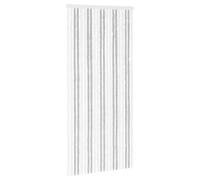vidaXL Rideau Insectes Chenille Gris Clair et Blanc 90x200cm, Rideau de Porte Rectangulaire Moderne, Moustiquaire Facile à Installer, Décoration Polyvalente, Rideau Facile d'entretien pour