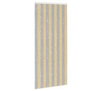 vidaXL Rideau Insectes Gris et Beige Chenille 100x230 cm 100% PP, Moustiquaire de Porte Rectangulaire Moderne, Moustiquaire Facile à Installer, Décoration Polyvalente, Rideau Facile d'entretien pour
