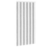 vidaXL Rideau Insectes Gris et Blanc Chenille 100x200 cm 100% PP, Moustiquaire de Porte Rectangulaire Moderne, Moustiquaire Facile à Installer, Décoration Polyvalente, Rideau Facile d'entretien pour