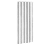 vidaXL Rideau Insectes Gris et Blanc Chenille 90x220 cm 100% PP, Moustiquaire de Porte Rectangulaire Moderne, Moustiquaire Facile à Installer, Décoration Polyvalente, Rideau Facile d'entretien pour