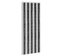 vidaXL Rideau Insectes Gris et Noir Chenille 90x220 cm 100% PP, Moustiquaire de Porte Rectangulaire Moderne, Moustiquaire Facile à Installer, Décoration Polyvalente, Rideau Facile d'entretien pour