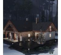 vidaXL Rideau lumineux à glaçons LED 10m 400LED Blanc chaud 8fonctions