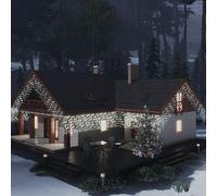 vidaXL Rideau lumineux à glaçons LED 10m 400LED Blanc froid 8fonctions