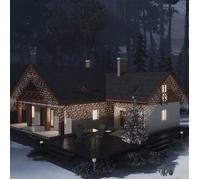 vidaXL Rideau Lumineux à Glaçons LED Décoration de Noël Lumière de Noël Décoration de Vacances Jardin Extérieur 10 m 400 LED 328908