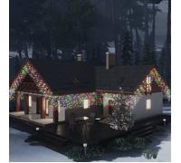 vidaXL Rideau Lumineux à Glaçons LED Décoration de Noël Lumière de Noël Décoration de Vacances Jardin Extérieur 10 m 400 LED 328915