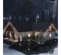 vidaXL Rideau Lumineux à Glaçons LED Décoration de Noël Lumière de Noël Décoration de Vacances Jardin Extérieur 10 m 400 LED 328915 Or