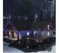 Rideau Lumineux à Glaçons LED 10 m 400 LED Colorées 8 Fonctions Jardin vidaXL