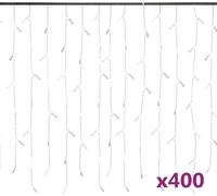 vidaXL Rideau lumineux LED Glaçon 10 m 400 LED blanc froid 8 fonctions