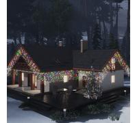 vidaXL Rideau lumineux LED Glaçon 10 m 400 LED multicolore 8 fonctions