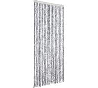 vidaXL Rideau moustiquaire blanc et gris 90x220 cm chenille