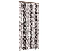 vidaXL Rideau moustiquaire brun et blanc 100x220 cm chenille