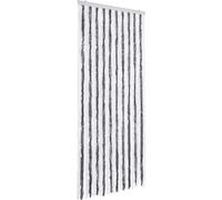 vidaXL Rideau moustiquaire gris et blanc 90x200 cm chenille