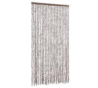 vidaXL Rideau moustiquaire taupe et blanc 100x220 cm chenille