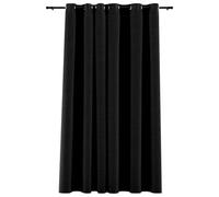 vidaXL Rideau occultant Aspect de Lin à œillets Anthracite 290x245 cm