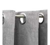 Vidaxl Rideau Occultant Aspect De Lin Avec ?illets Gris 290x245 Cm