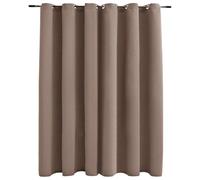 vidaXL Gordijn verduisterend met metalen ringen 290x245 cm taupe134437 Taupe G