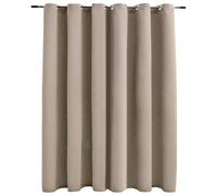 Rideau occultant - vidaXL - 290x245 cm - Beige - Œillets en métal - Polyester lavable