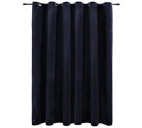 Rideau occultant - vidaXL - Velours Noir - 290x245 cm - Œillets métalliques - Lavable