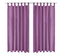 2x Rideau Passant Micro Satin Noir 140x245 cmFenêtre Chambre à Coucher vidaXL