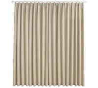 vidaXL Rideau occultant à œillets avec crochets pour chambre/salon/bureau — Beige 290x245 cm