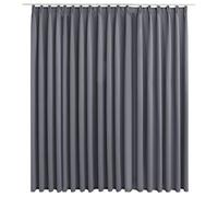 vidaXL Rideau occultant avec Crochets Gris 290x245 cm