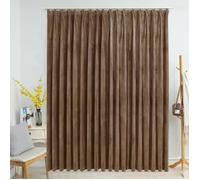 vidaXL Rideau occultant avec crochets Velours Beige 290x245 cm