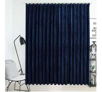 vidaXL Rideau occultant en velours avec crochets 290x245 cm Bleu foncé