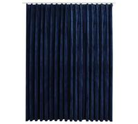 vidaXL Rideau occultant en velours à œillets Bleu foncé 290x245 cm avec crochets
