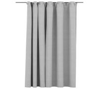 vidaXL Rideau occultant aspect lin avec crochets Gris 290x245 cm – salon/séjour/chambre