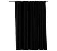vidaXL Rideau occultant d'aspect de Lin avec Crochets Noir 290x245 cm