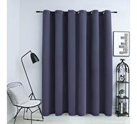 Vidaxl Rideau Occultant Et Anneaux En Métal Anthracite 290x245 Cm