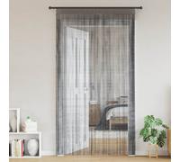 vidaXL Rideaux à Fils 2 pcs Anthracite 100x250 cm, Rideau à Franges, Rideau à Passe-Tringle, Rideau à Franges à Fils, Rideau à Fils de Porte
