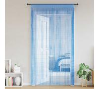 vidaXL Rideaux à Fils 2 pcs Bleu Clair 100x250 cm, Rideau à Franges, Rideau à Passe-Tringle, Rideau à Franges à Fils, Rideau à Fils de Porte