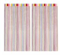 vidaXL Rideaux à fils franges passe-tringle 2 pcs multicolore 100x250 cm