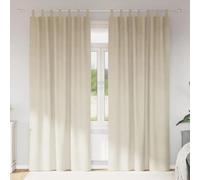 Vidaxl Rideaux Avec Des Rideaux 2 Pcs Crème 140 X 260 Cm Velours