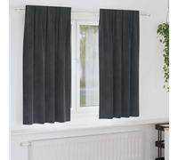 Vidaxl Rideaux Avec Des Rideaux 2 Pcs Gris Clair 140 X 175 Cm Velours