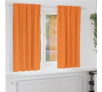 Vidaxl Rideaux Avec Des Rideaux 2 Pcs Orange Polyester