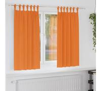Vidaxl Rideaux Avec Des Rideaux 2 Pcs Orange Vif Polyester