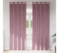 vidaXL Rideaux occultants 2 pcs Rose foncé 140 x 245 cm Velours, Rideaux occultants élégants, en Velours Chic, pour Chambre, Salon et décoration intérieure
