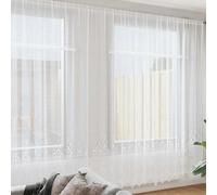 Vidaxl Rideaux Avec Des Rideaux Blanc 900 X 260 Cm Polyester
