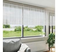 Vidaxl Rideaux Avec Des Rideaux Floral Blanc 1200 X 120 Cm Polyester