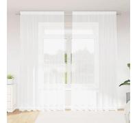 Rideau en dentelle - vidaXL - Blanc - Uni - Polyester - 280x200 cm - Léger - Lavable en machine à 40°C