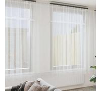 Vidaxl Rideaux Avec Des Rideaux Floral Blanc 900 X 260 Cm Polyester