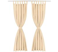 vidaXL Rideaux en micro-satin 2 pcs. avec passants 140×175 cm Beige