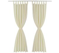 vidaXL Rideaux en satin 2 pièces 140 x 175 cm Crème