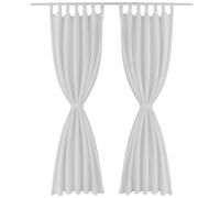 vidaXL Rideaux en satin 2 pièces 140 x 245 cm blanc
