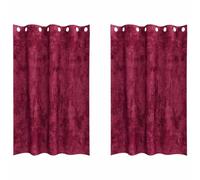 vidaXL Rideaux en Velours 2 pc Bordeaux 175 x 140 cm Velours
