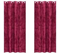 vidaXL Rideaux en velours 2 pcs Bordeaux 260 x 140 cm Velours, Rideaux en velours modernes, occultants, isolation thermique, déco élégante pour fenêtres, draps stylés