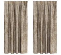 vidaXL Rideaux en Velours 2 pc Champagne 175 x 140 cm Velours